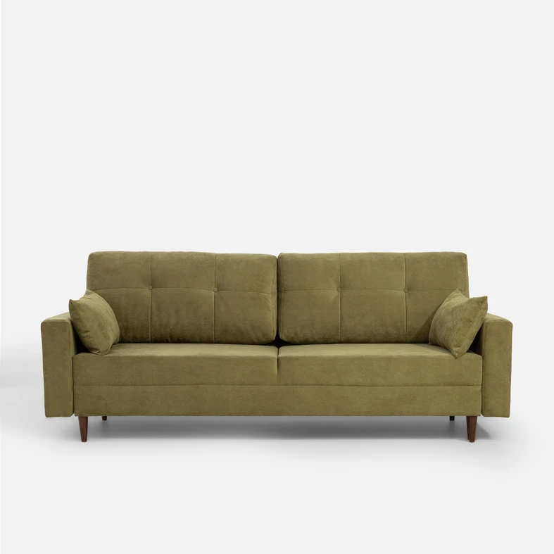 Trojmístná rozkládací pohovka MOSKA olivová