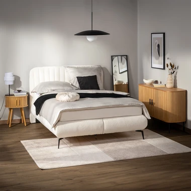 Postel boxspring VALO bílá 140x200