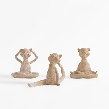 Dekorativní figurka, kočka, 14 cm, MIX