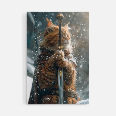 Obraz na plátně, chrabrý kocour, 40x60 cm