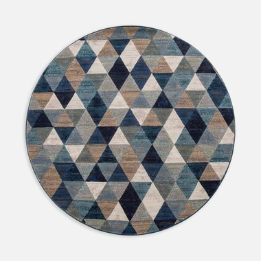 Kulatý koberec v trojúhelnících SORRENTO 160 cm
