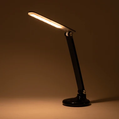 Černá stolní lampa LED 6W s USB nabíjením