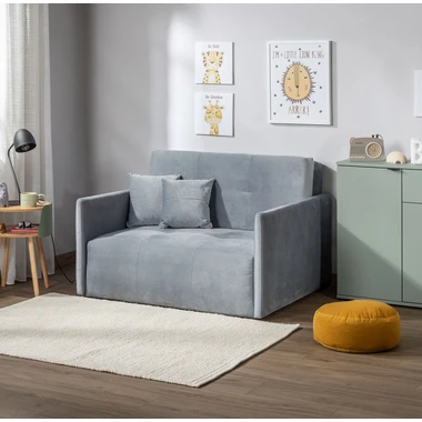 Malá šedá pohovka LEO II 126 cm