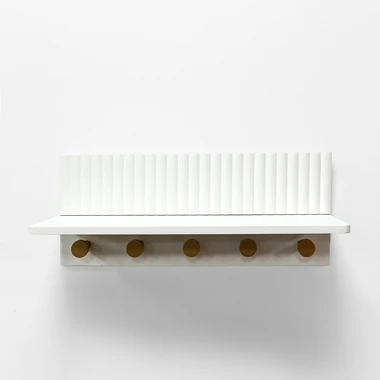 Bílo-zlatá nástěnná police