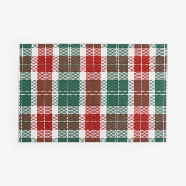 Vánoční prostírání s kostkovaným vzorem, 30x45 cm