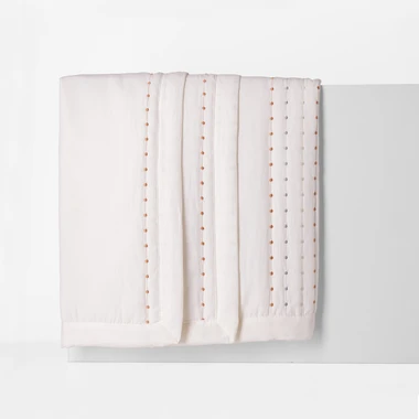 Krémový přehoz na postel VANILLA DOTS 200x220 cm