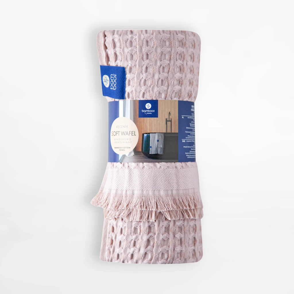 Růžový bambusový ručník SOFT WAFEL BAMBOO SPA 50x80 cm
