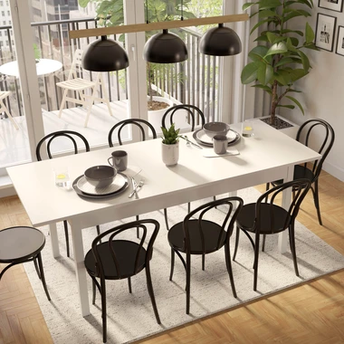 Rozkládací stůl UNO bílý 160-230 cm