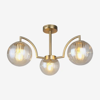 Zlaté stropní svítidlo 3 koule TORA