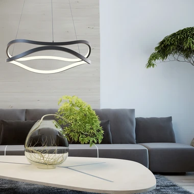 Černé LED závěsné svítidlo HARLEY