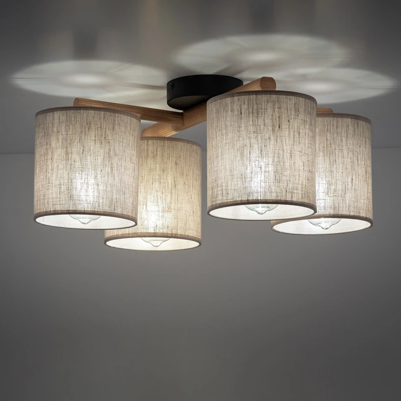 Lampę sufitową DEVA NATURE dopasujesz do przestronnego wnętrza w stylizacji eco oraz boho.