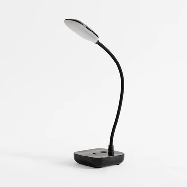 Černá stolní lampa LED 7W s USB nabíjením