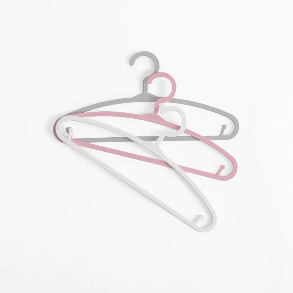 Sada dětských šatních ramínek šedých 6 ks