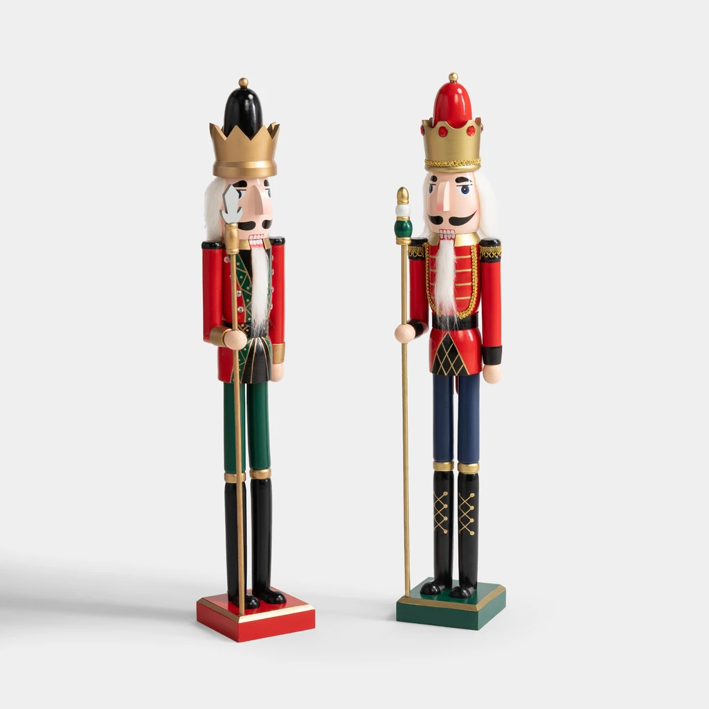 Figurka červeno-zelená LOUSKÁČEK 81 cm