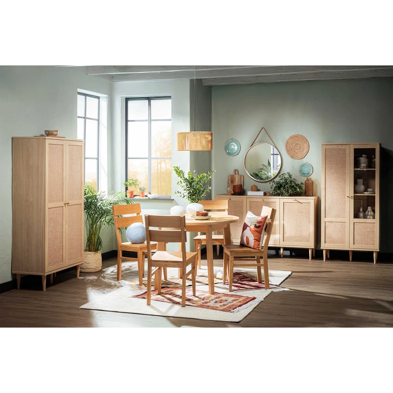 Kulatý rozkládací stůl CALASETTA 130-165 cm