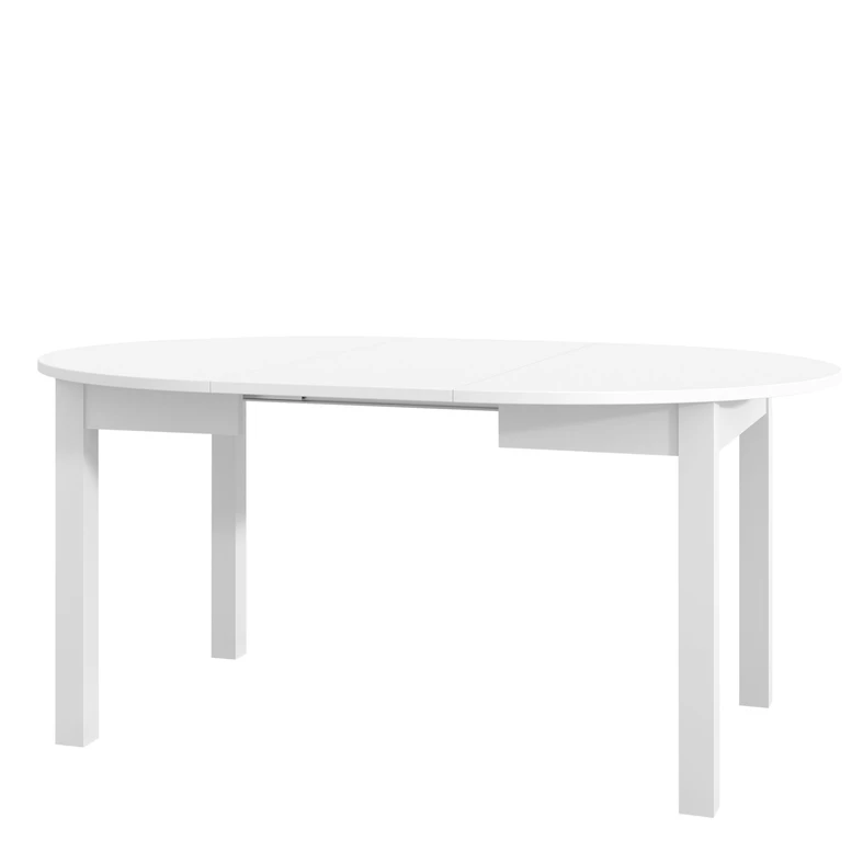 Kulatý stůl LUNI 110 - 160 cm bílý