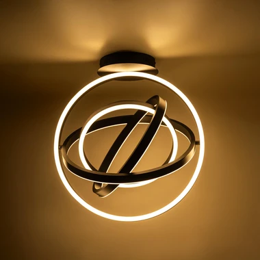 Černé LED stropní svítidlo TESS