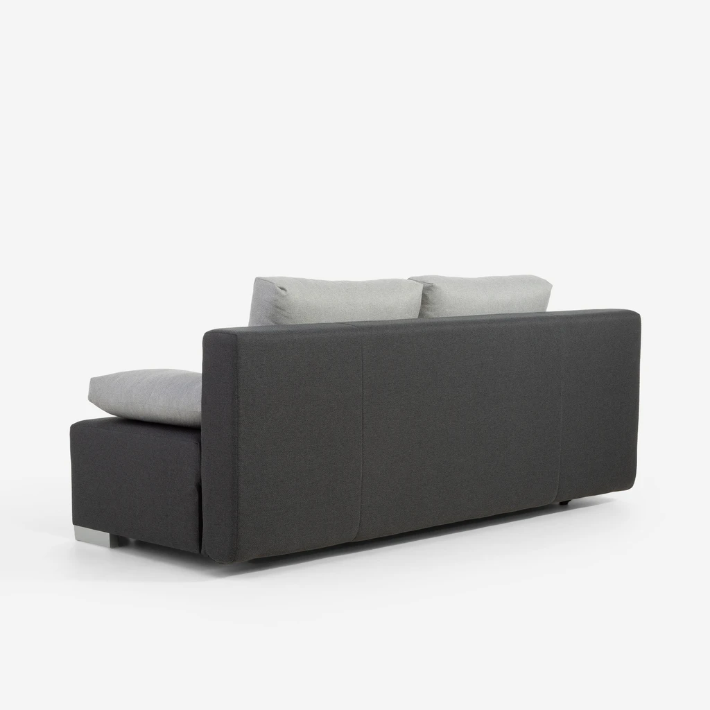 Třímístná rozkládací pohovka BORGO černo-šedá