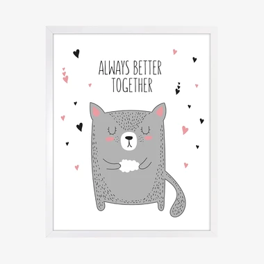 Obraz s šedou kočkou CAT 40x50 cm