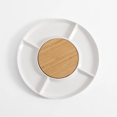 Servírovací talíř s bambusovou deskou