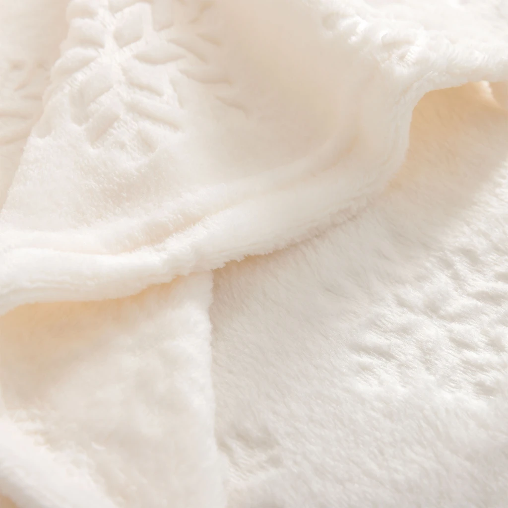 Bílá deka s sněhovými vločkami MERCI 130x160