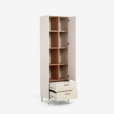 Knihovna s šuplíky pískový MILLES