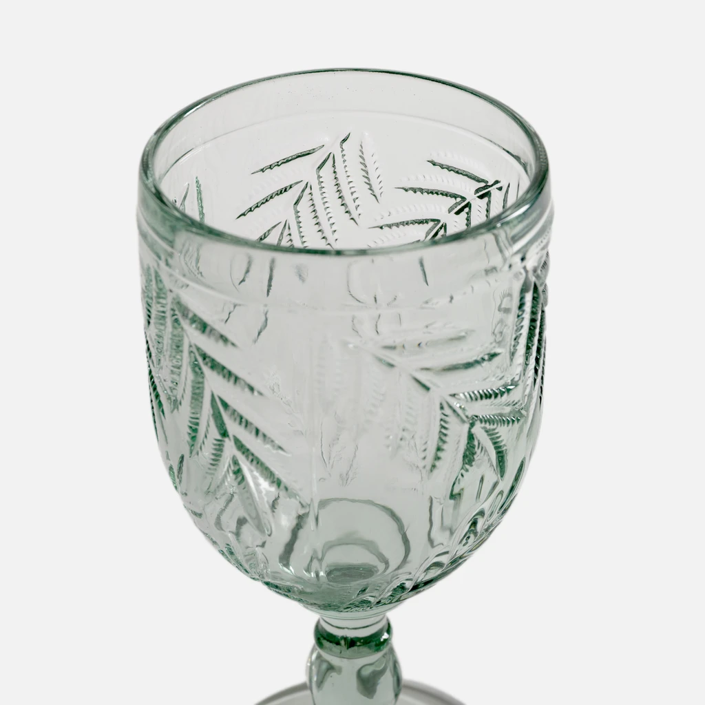 Zelená sklenice na stopce 320 ml