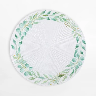 Kulaté prostírání s listy 38 cm