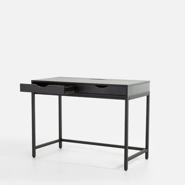 Černý psací stůl se zásuvkou LYRICE