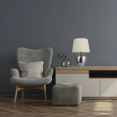 Bílá stolní lampa v klasickém stylu PTL03SW