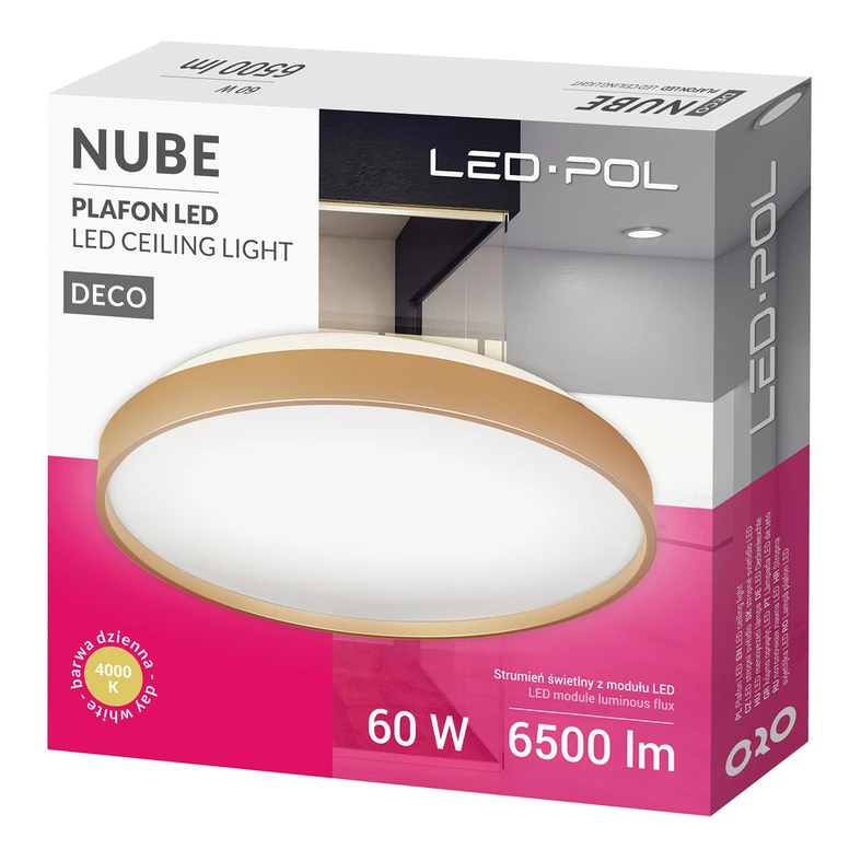 Zlaté stropní svítidlo LED 60W ORO NUBE