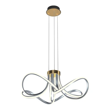 Černo-šedo-zlaté LED závěsné svítidlo ABRO