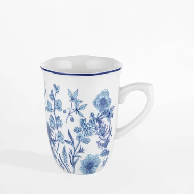 Hrnek s modrými květy COLETTE 380 ml