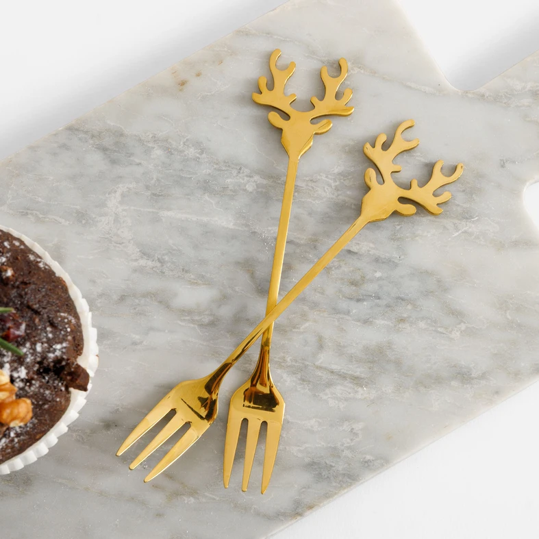 Sada vidliček s ozdobným koncem RUDOLF 4 ks
