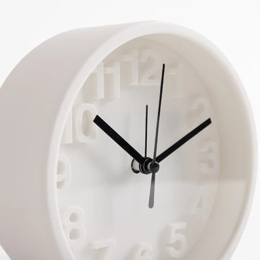 Bílý budík 13,1 cm