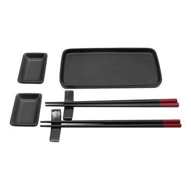 Set na servírování sushi černý, 7 dílů