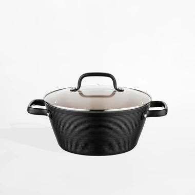 Hliníkový hrnec s poklicí CARINA BLACK 3,3 l