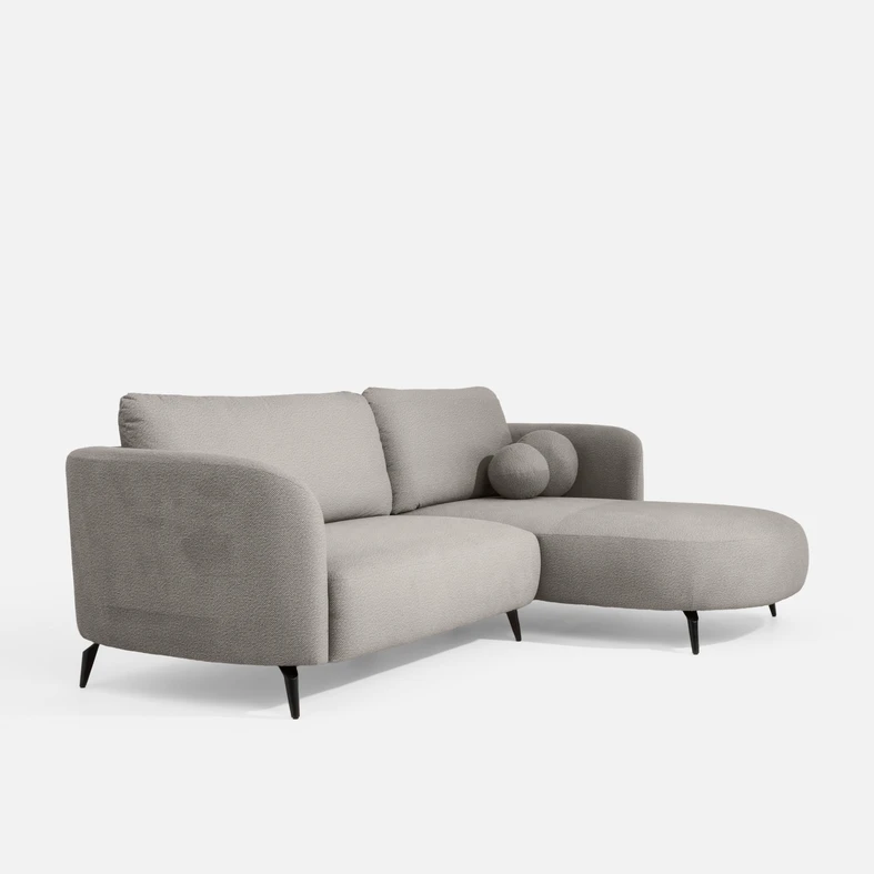 Rohová sedačka šedá RAVELLO pravá