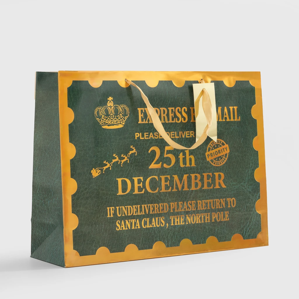 Dárková taška Vánoční expres 30 cm MIX