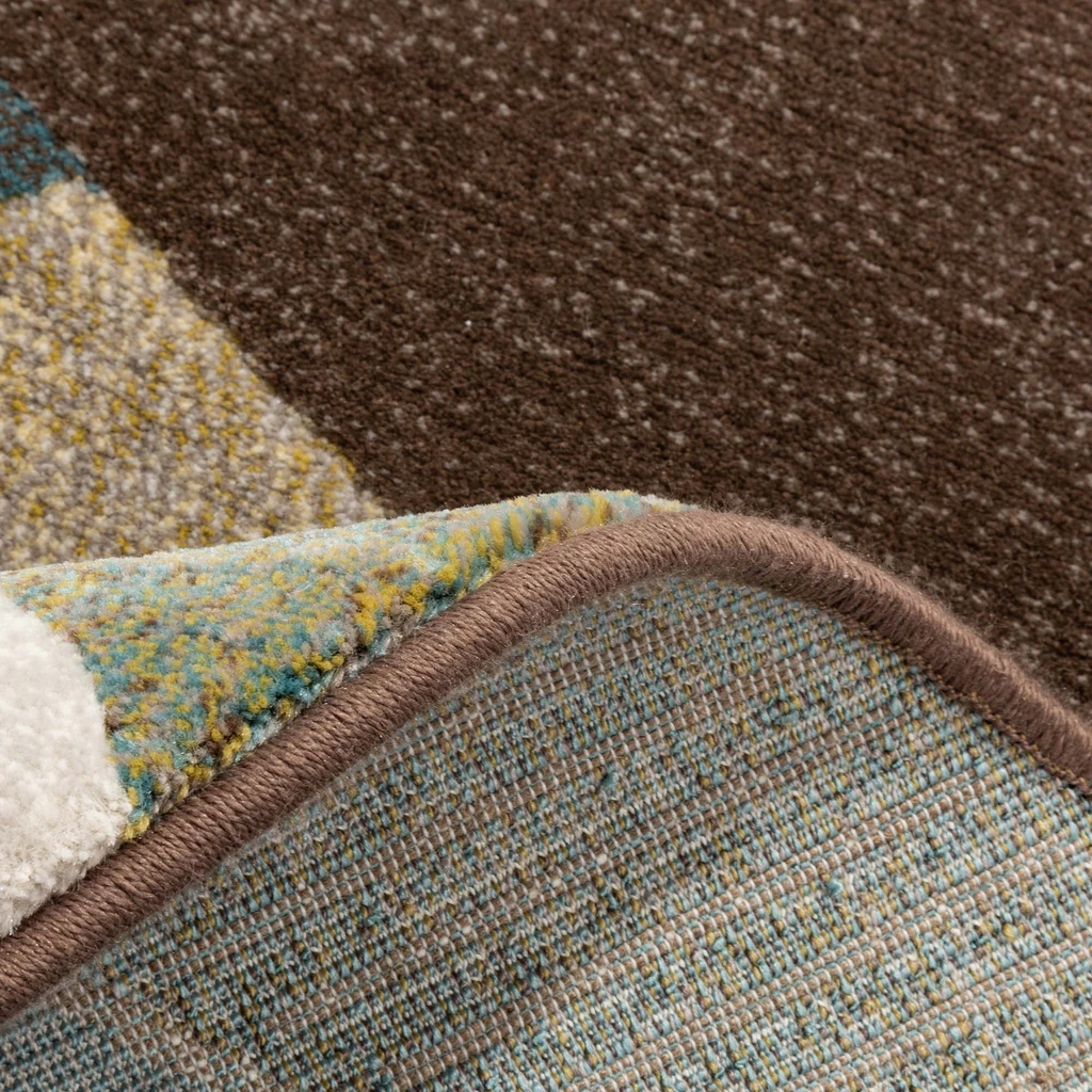 Kulatý koberec se geometrickým vzorem zelený SORRENTO 160 cm