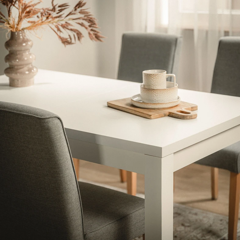 Rozkládací stůl bílý mat KELIN 138-178 cm