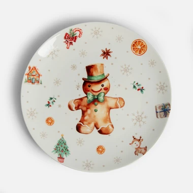 Vánoční obědový talíř COOKIES 26,5 cm