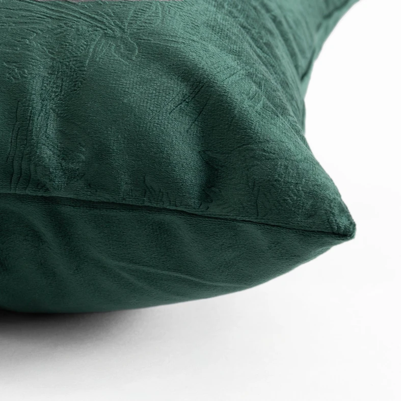 Ozdobna zielona poszewka w liście