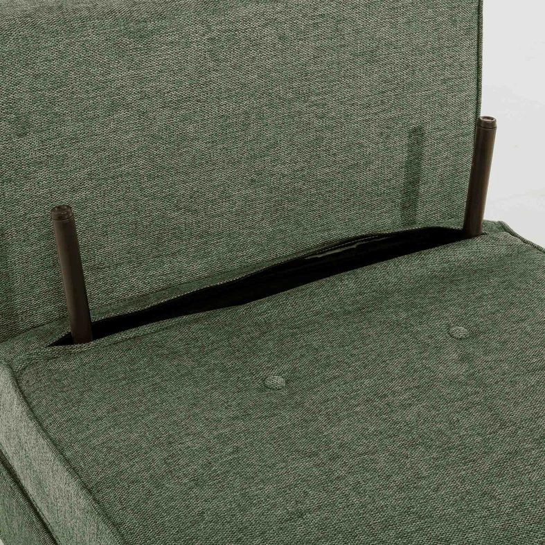 Rozkládací čalouněné křeslo zelené LAVILLA