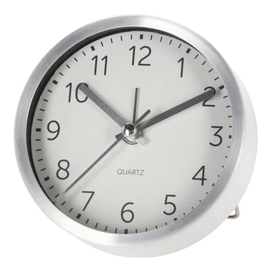 Budík stříbrný 9 cm