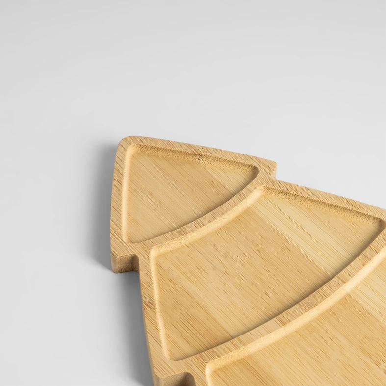 Bambusový tác na servírování VÁNOČNÍ STROMEK 25x22 cm