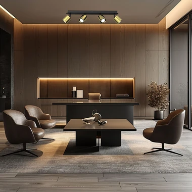 Černo-zlatá světelná lišta se 4 body DEMIA