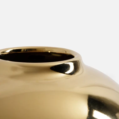 Moderní zlatá váza 25 cm