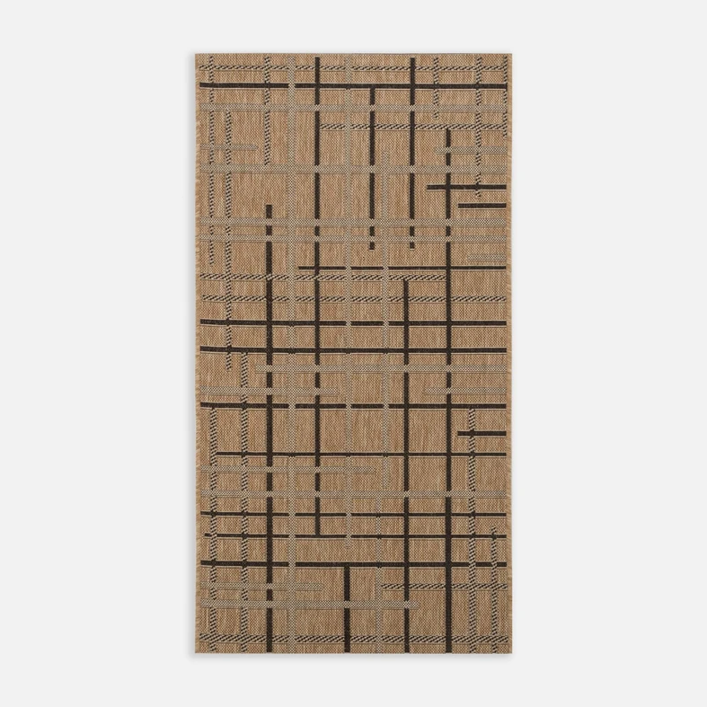 Koberec s mřížkou JUTA 80x150 cm, béžový