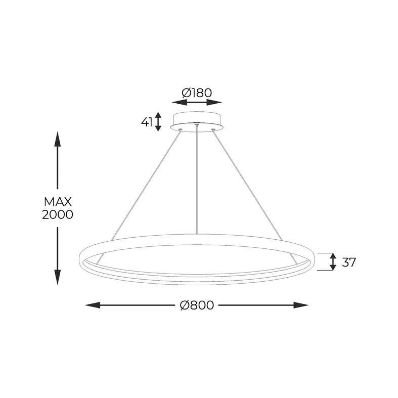 Kulaté závěsné svítidlo LED zlaté CARLO 80 cm